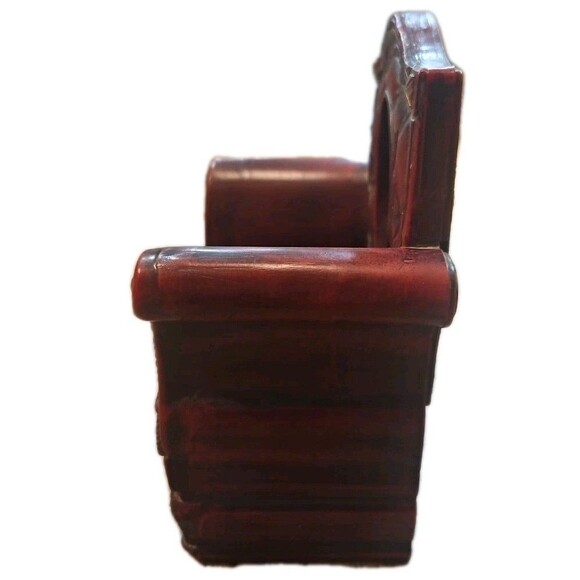 VTG Linco Designs Chair Photo Picture Frame In Brown/ Red - Picture 3 of 6